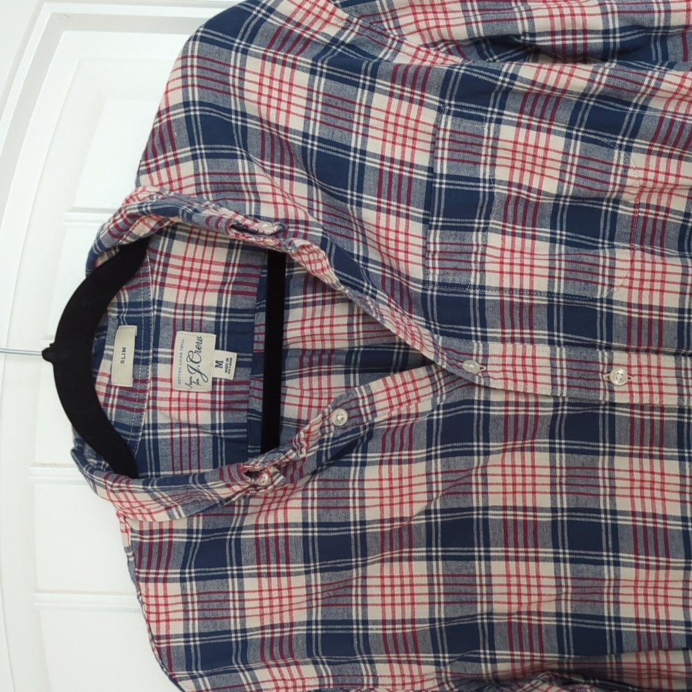 J.Crew Cotton-Linen Button-Down | M